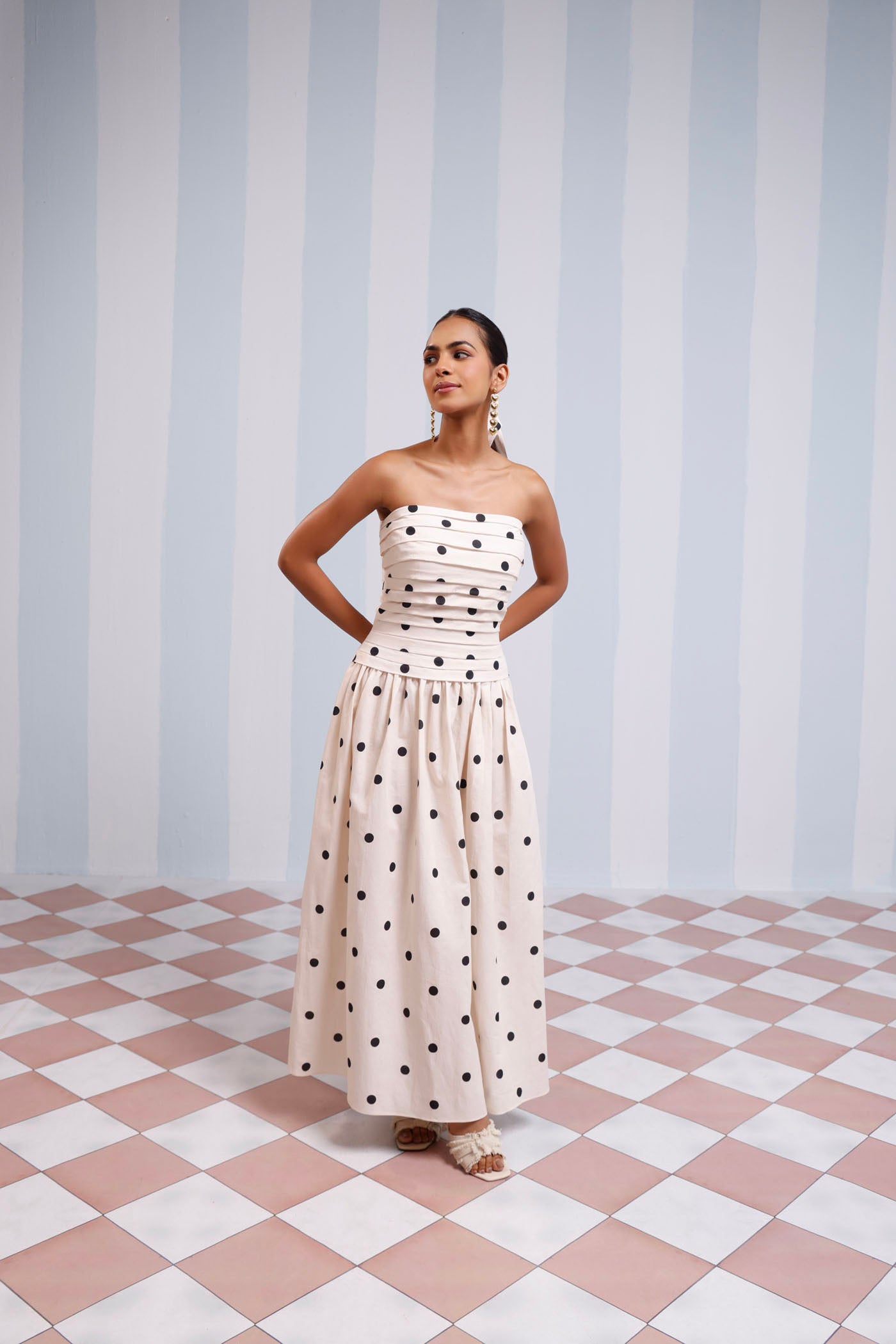 Isha Multani In Leia Strapless Dress