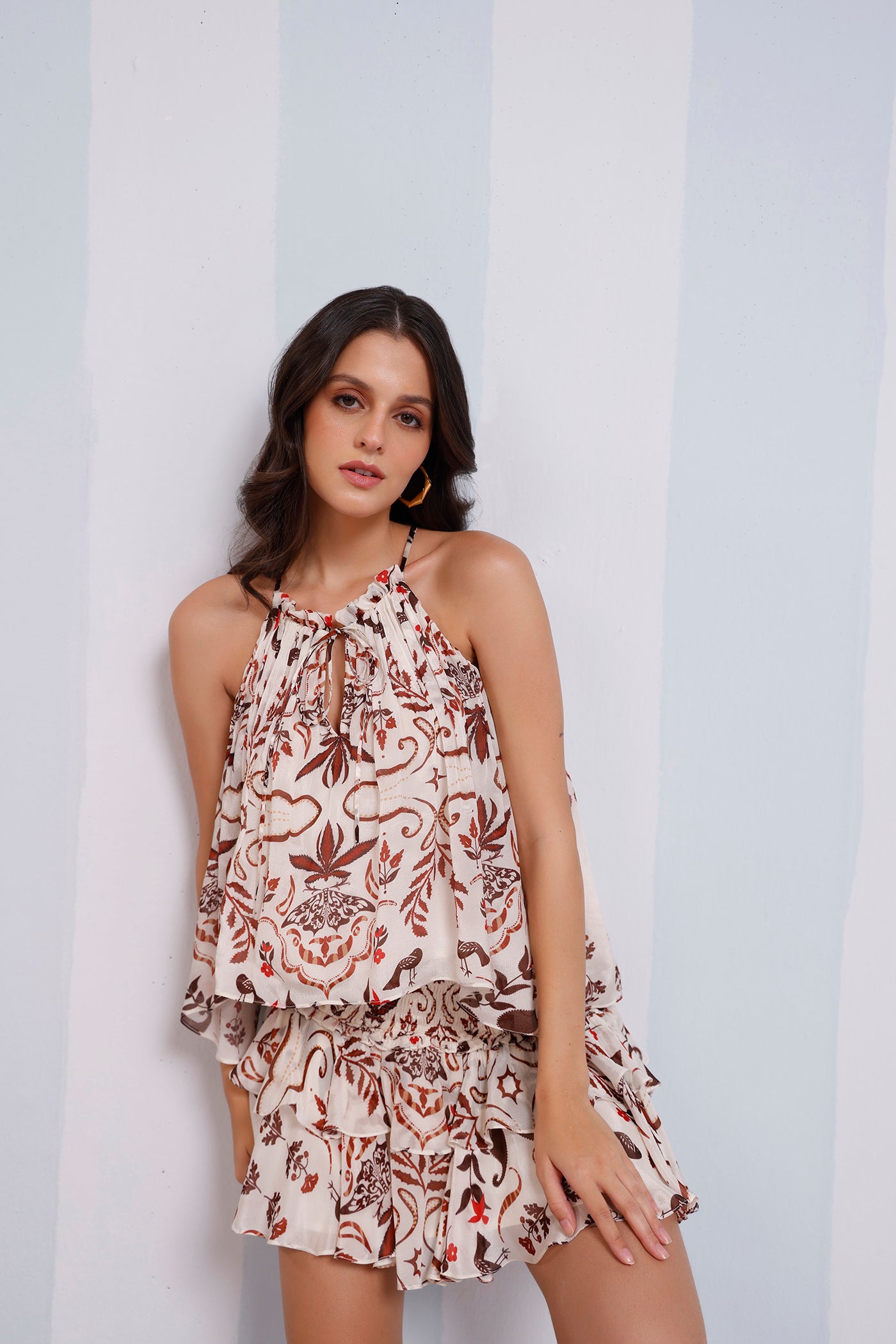 Ivory Bloom Ruffle Set