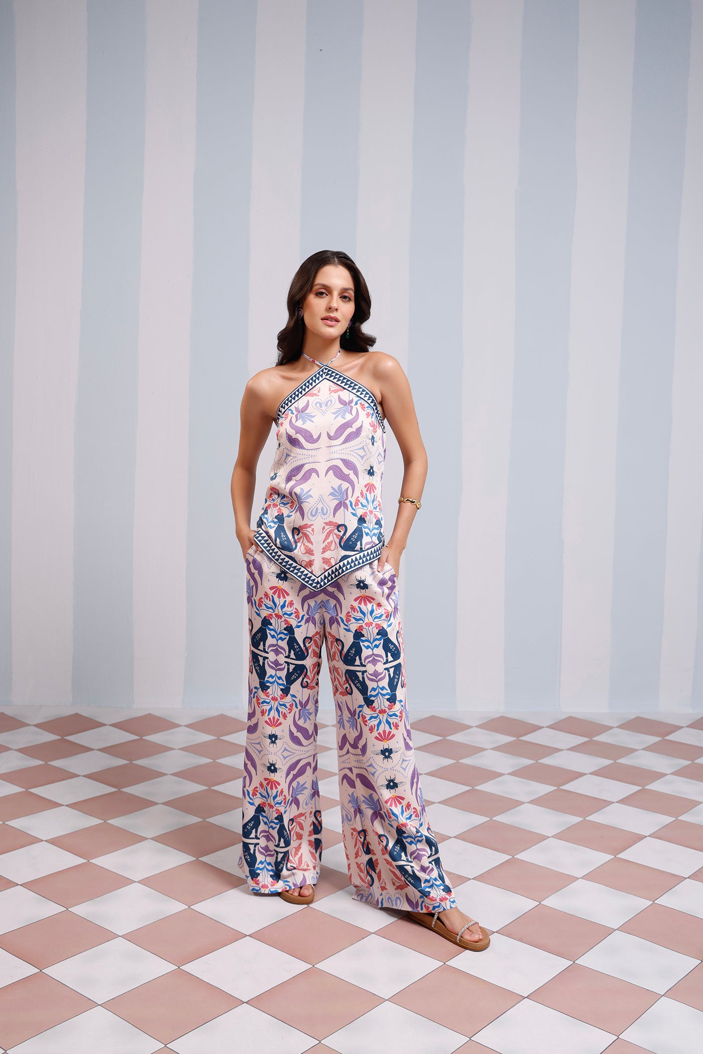 Paloma Tiger Pant Set