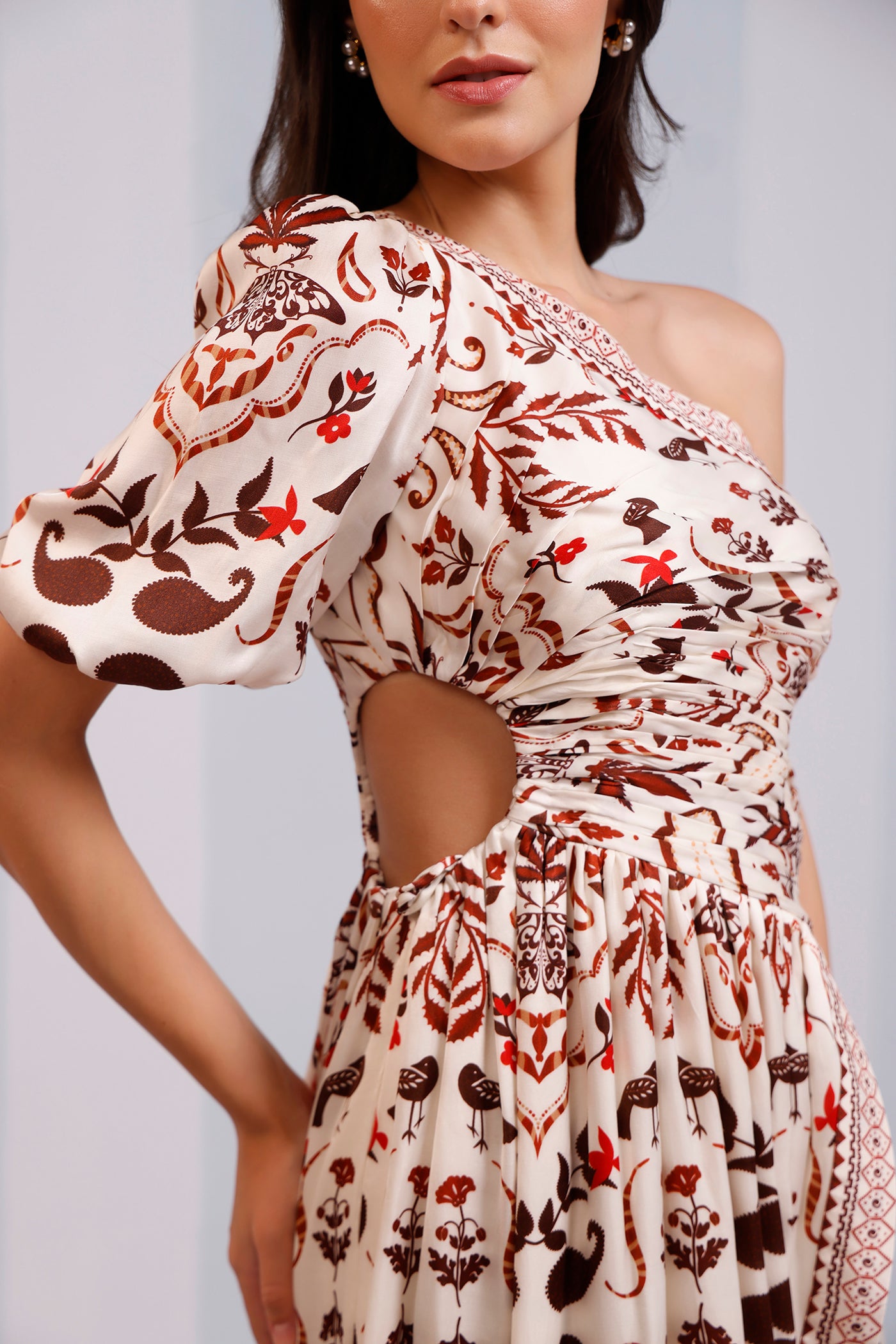 Ivory Bloom Cut-Out Dress