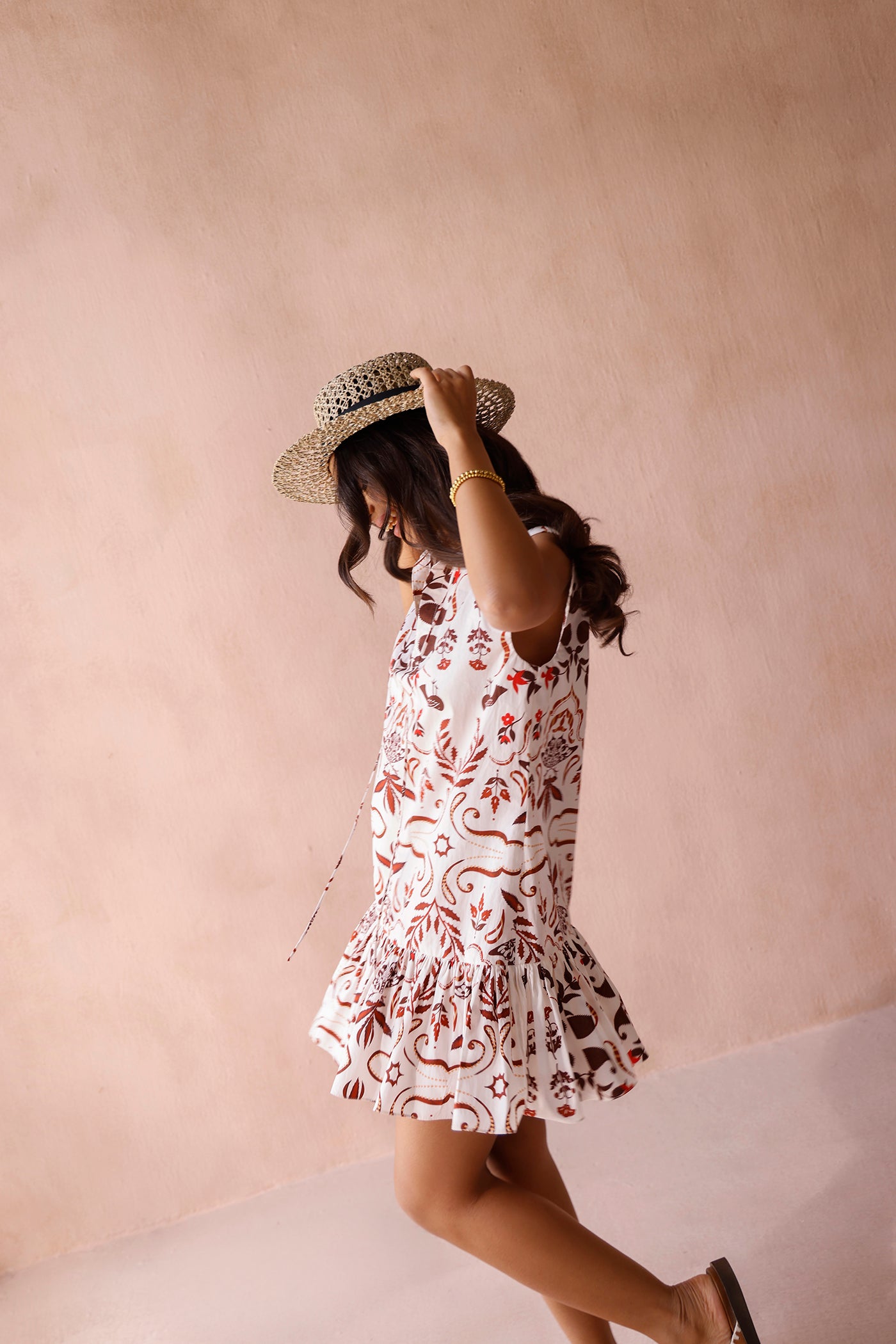 Ivory Bloom Mini Dress