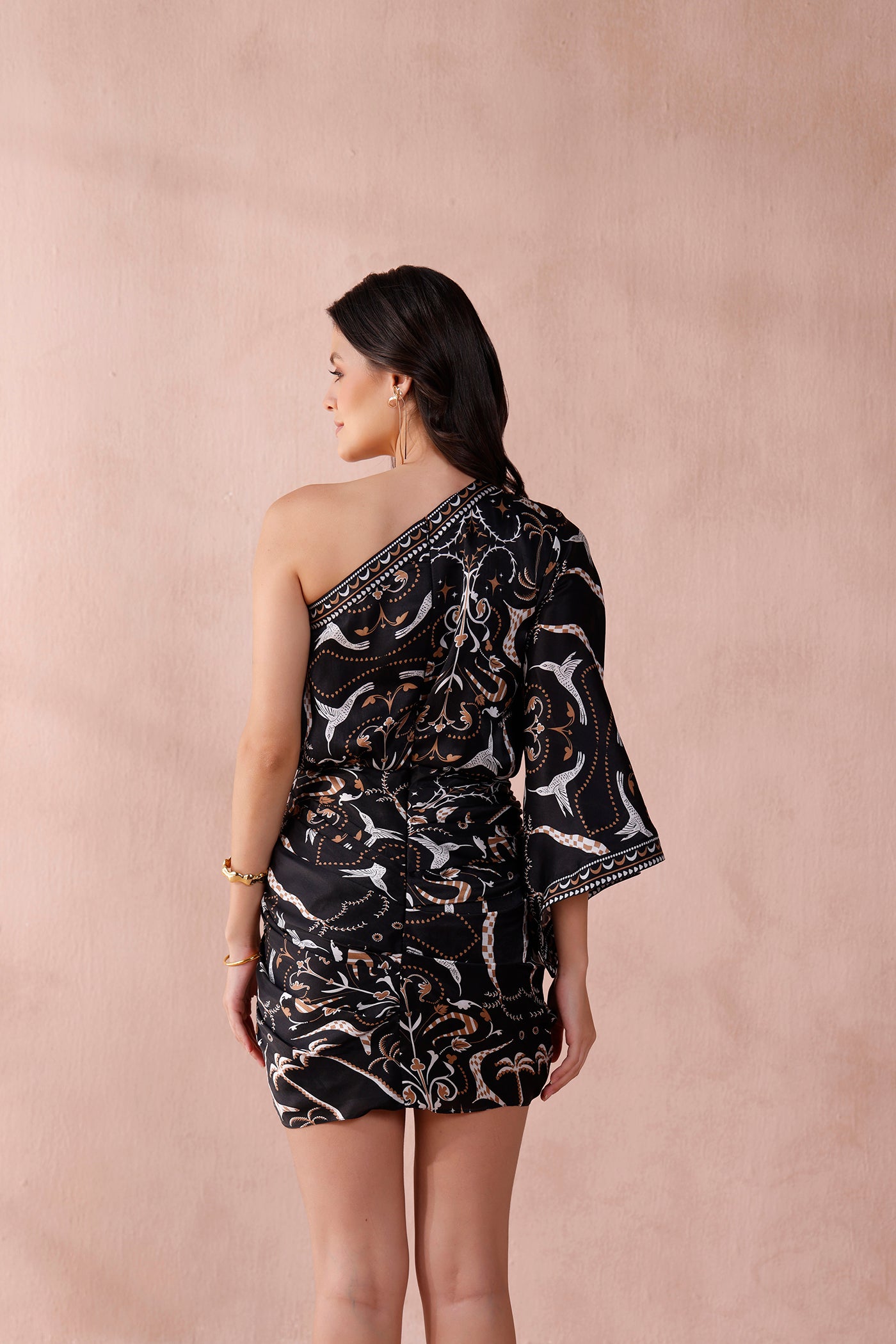 Twilight Silk One Shoulder Dress