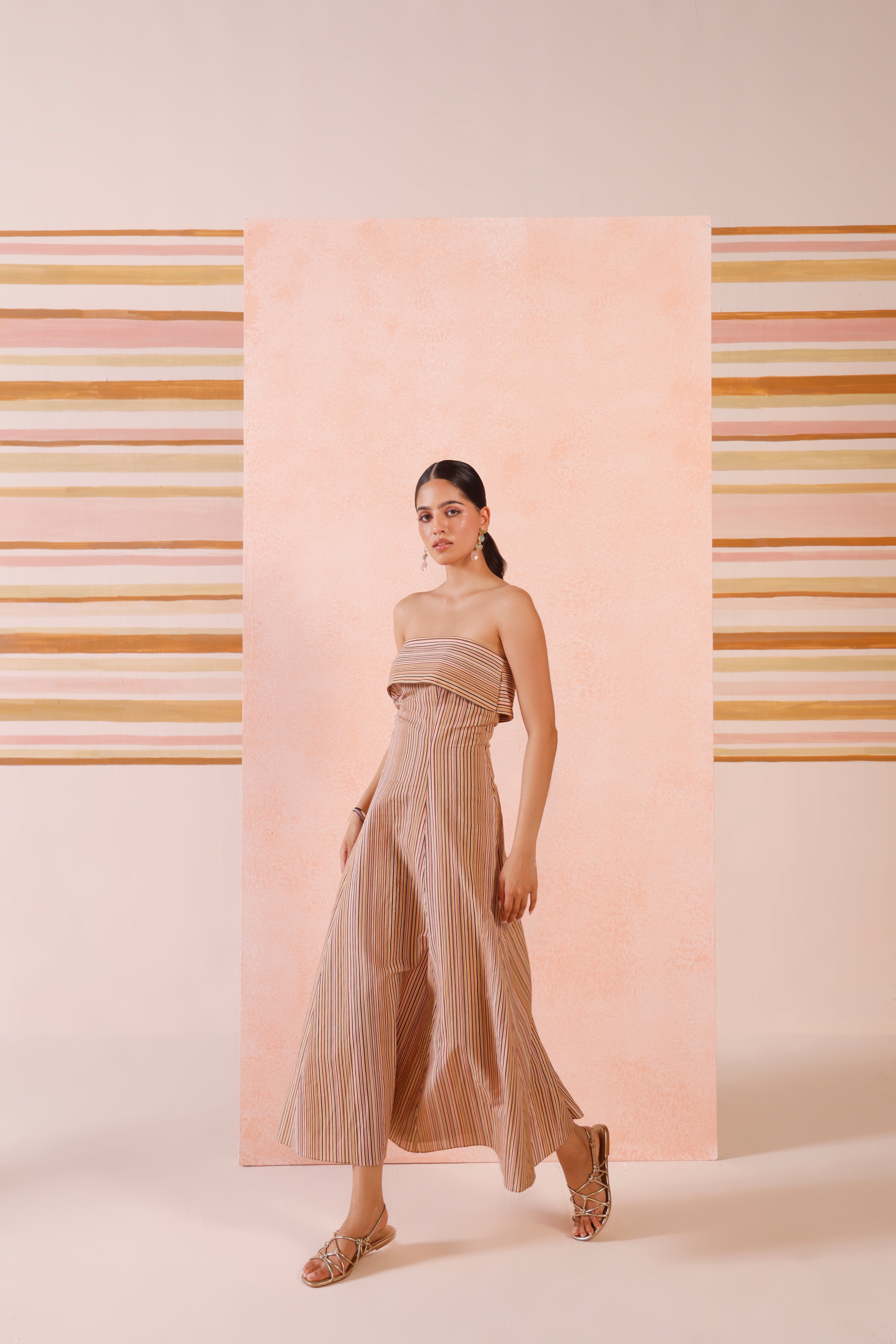 Aira Stripe Midi Dress