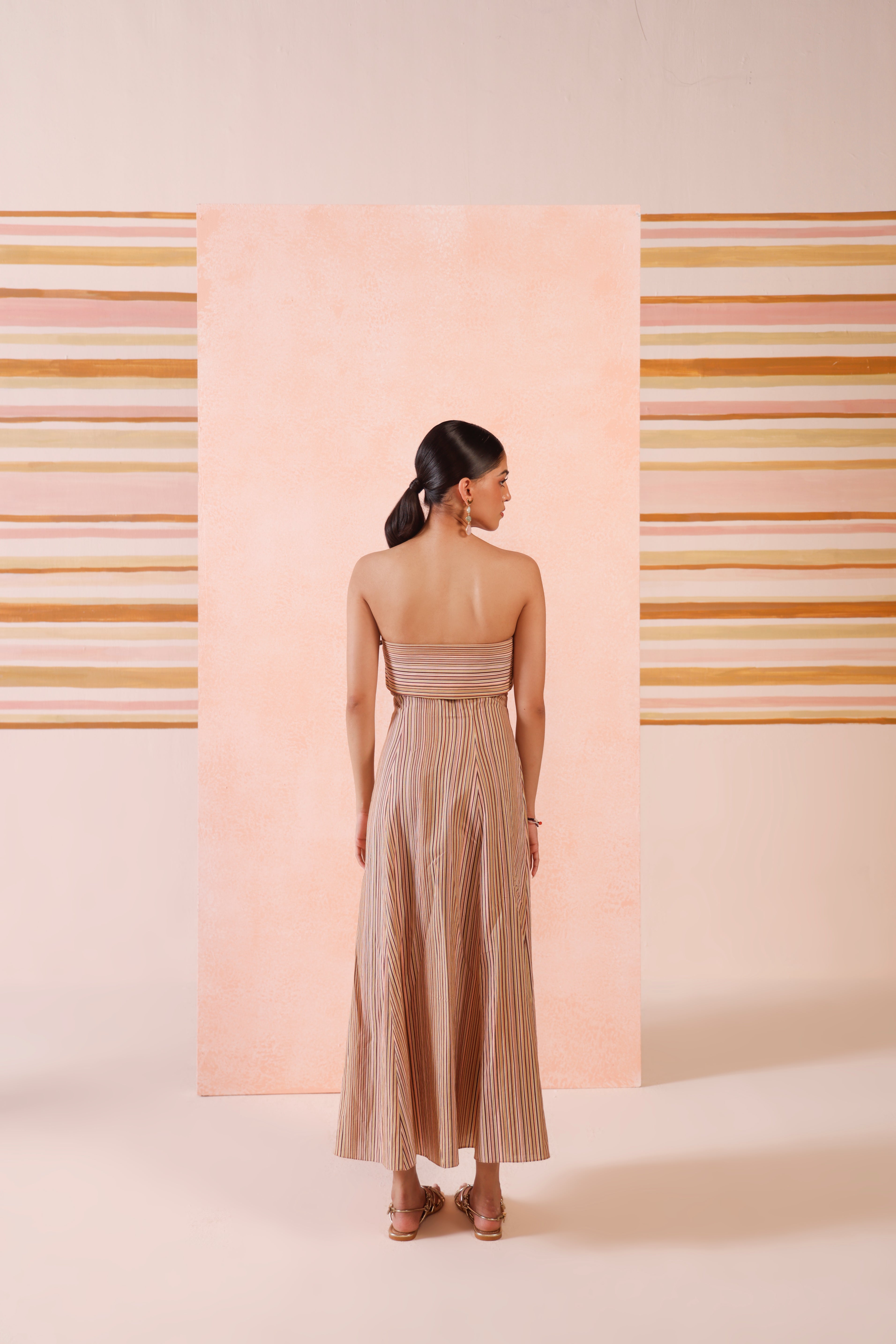 Aira Stripe Midi Dress