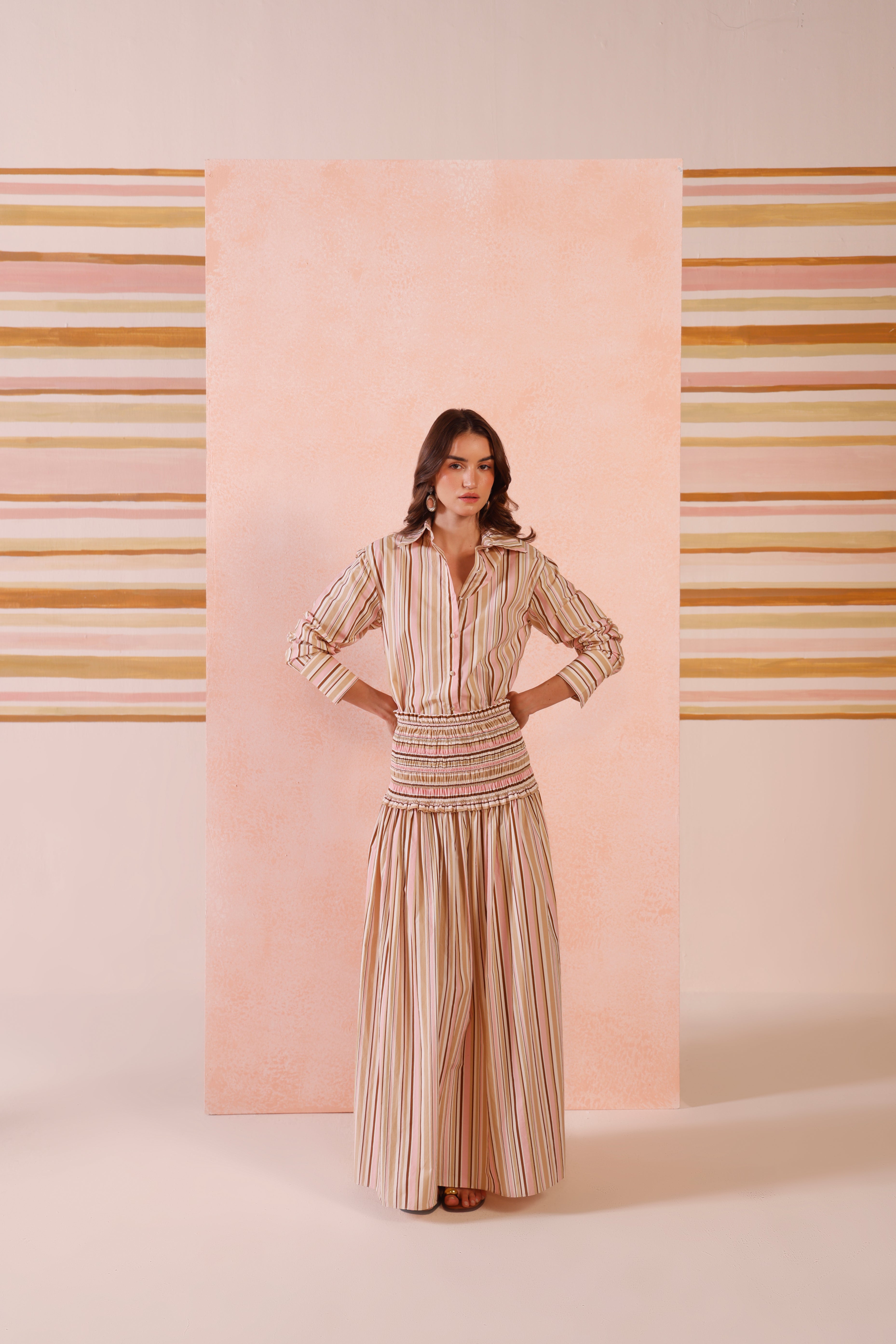 Sora Stripe Shirt Set