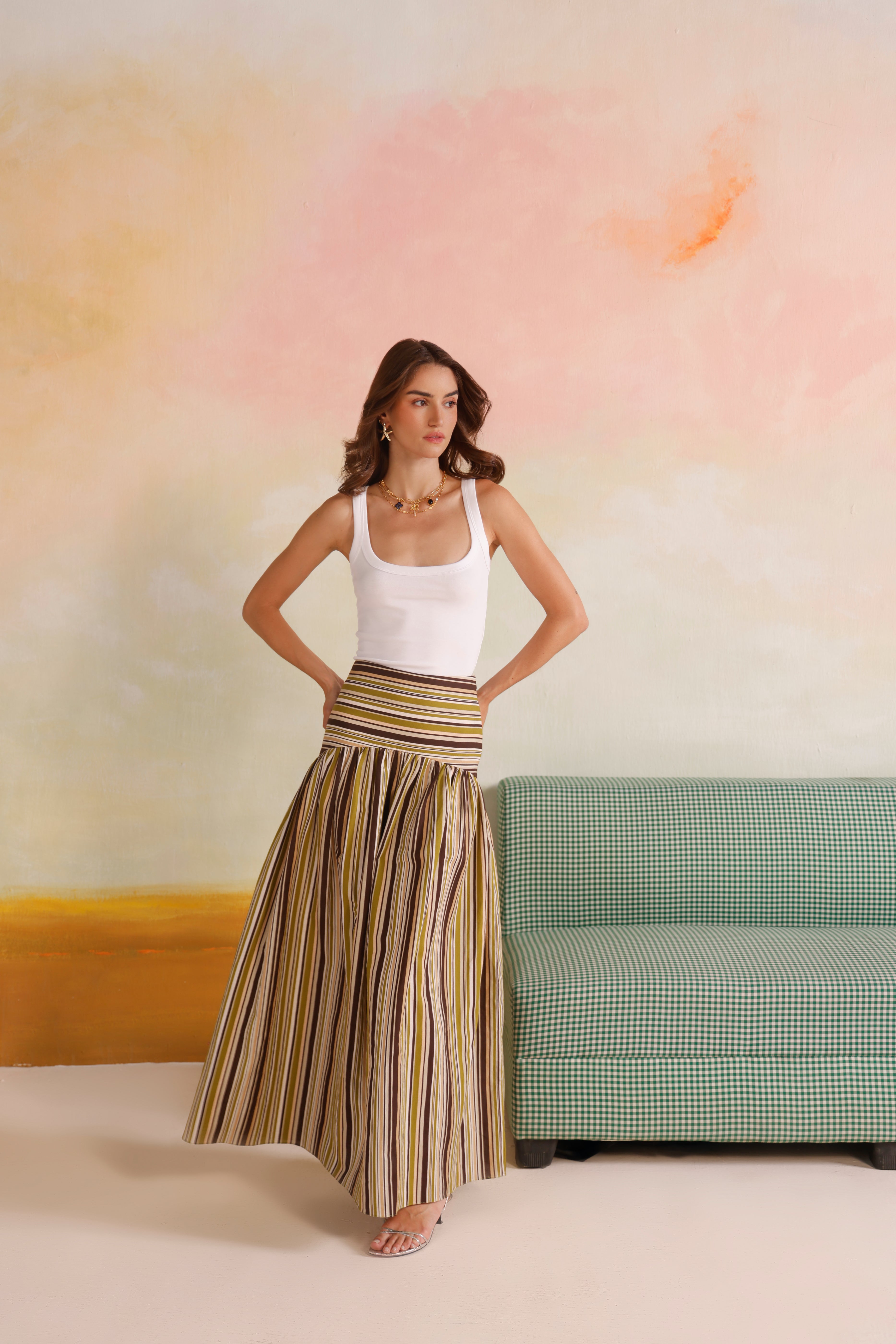 Dune Stripe Skirt