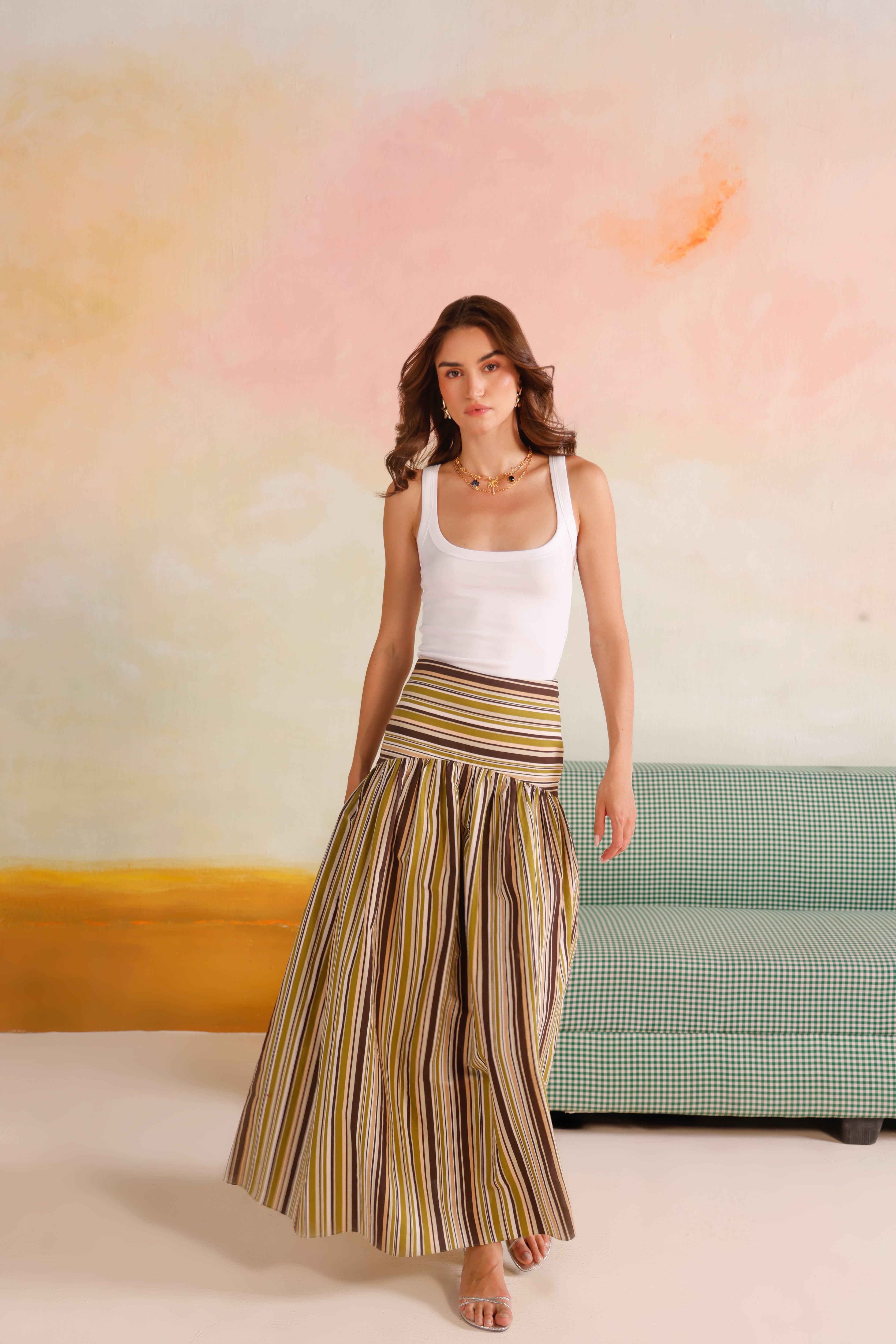 Dune Stripe Skirt