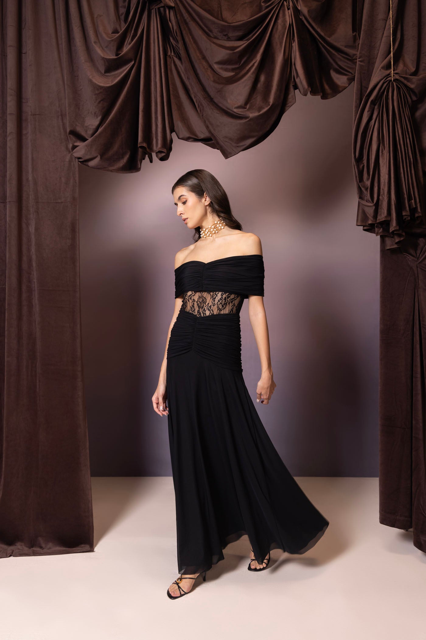 Evelyn Lace Maxi Dress