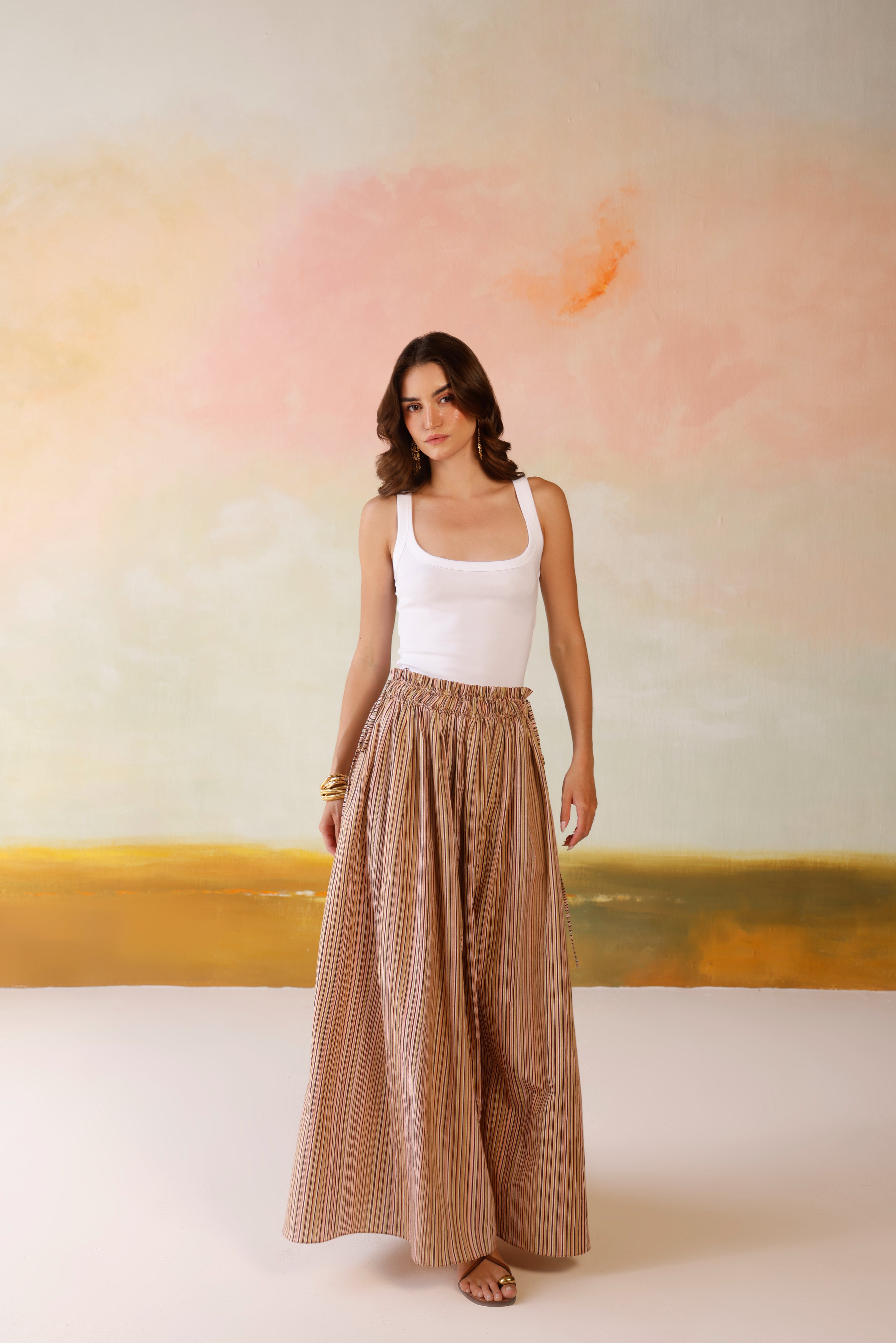 Aira Stripe Maxi Skirt