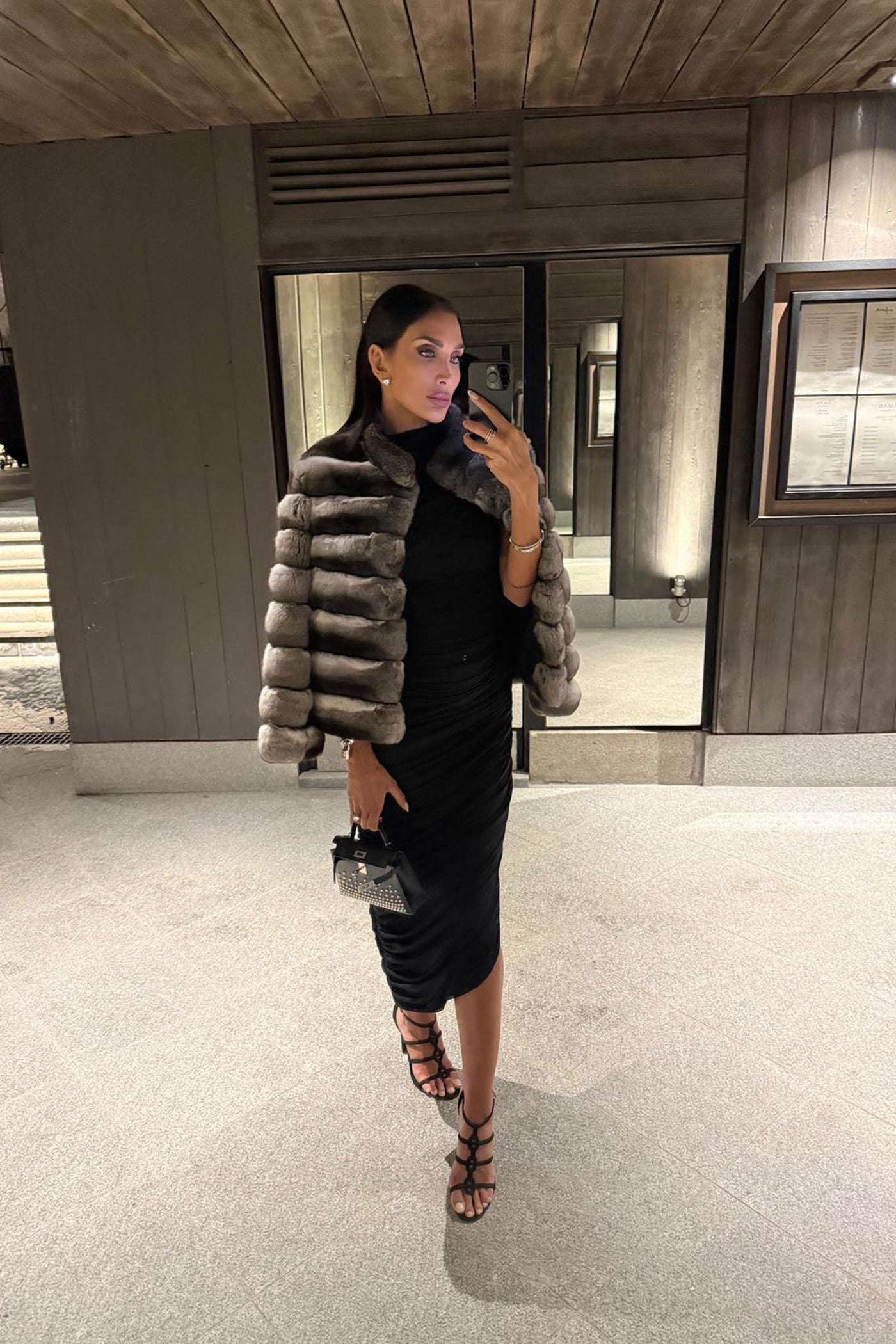 Alice Orso In Elara black draped dress