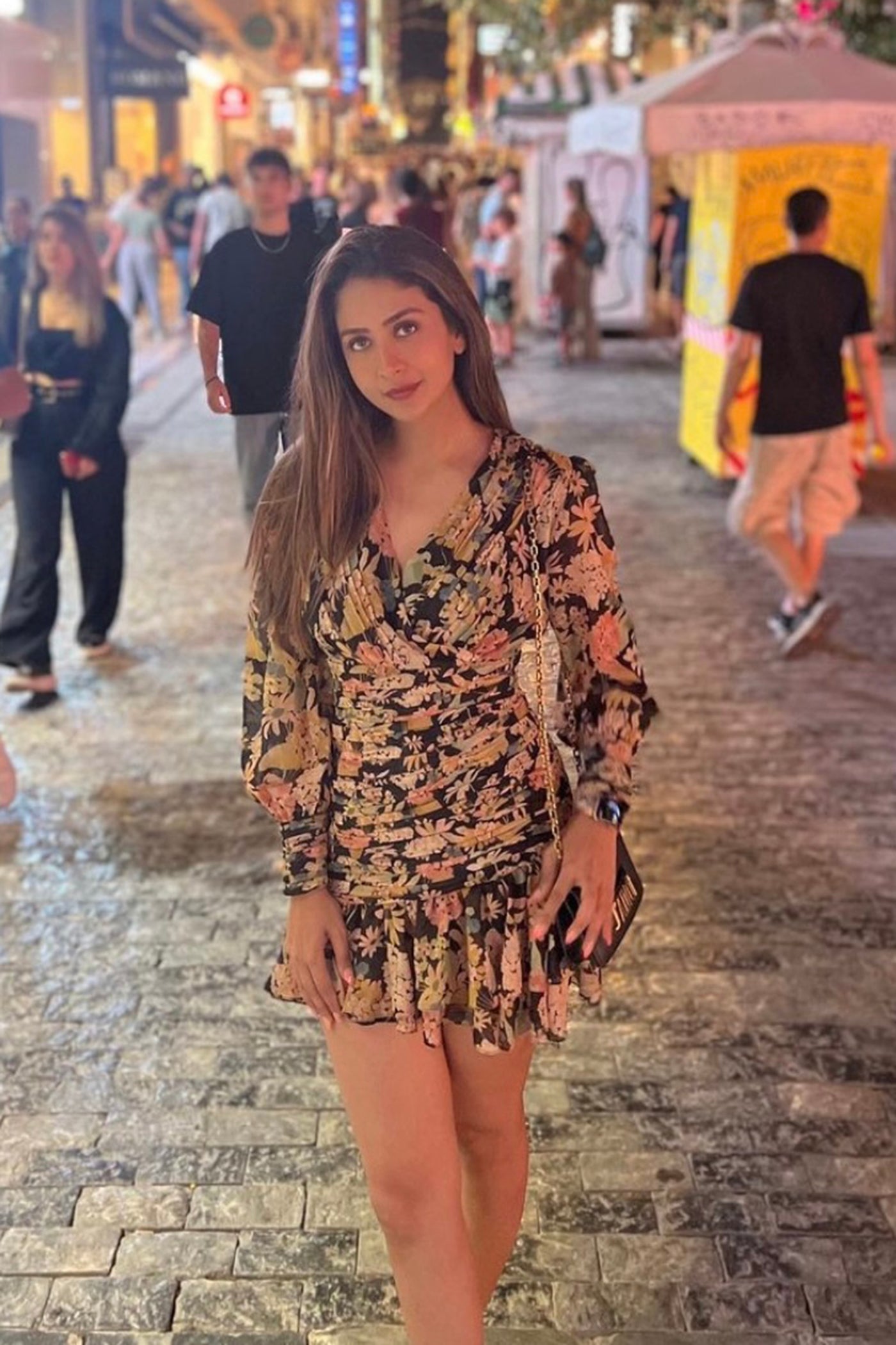 MIRA KAPOOR IN MIDNIGHT SUMMER DRAPED  DRESS