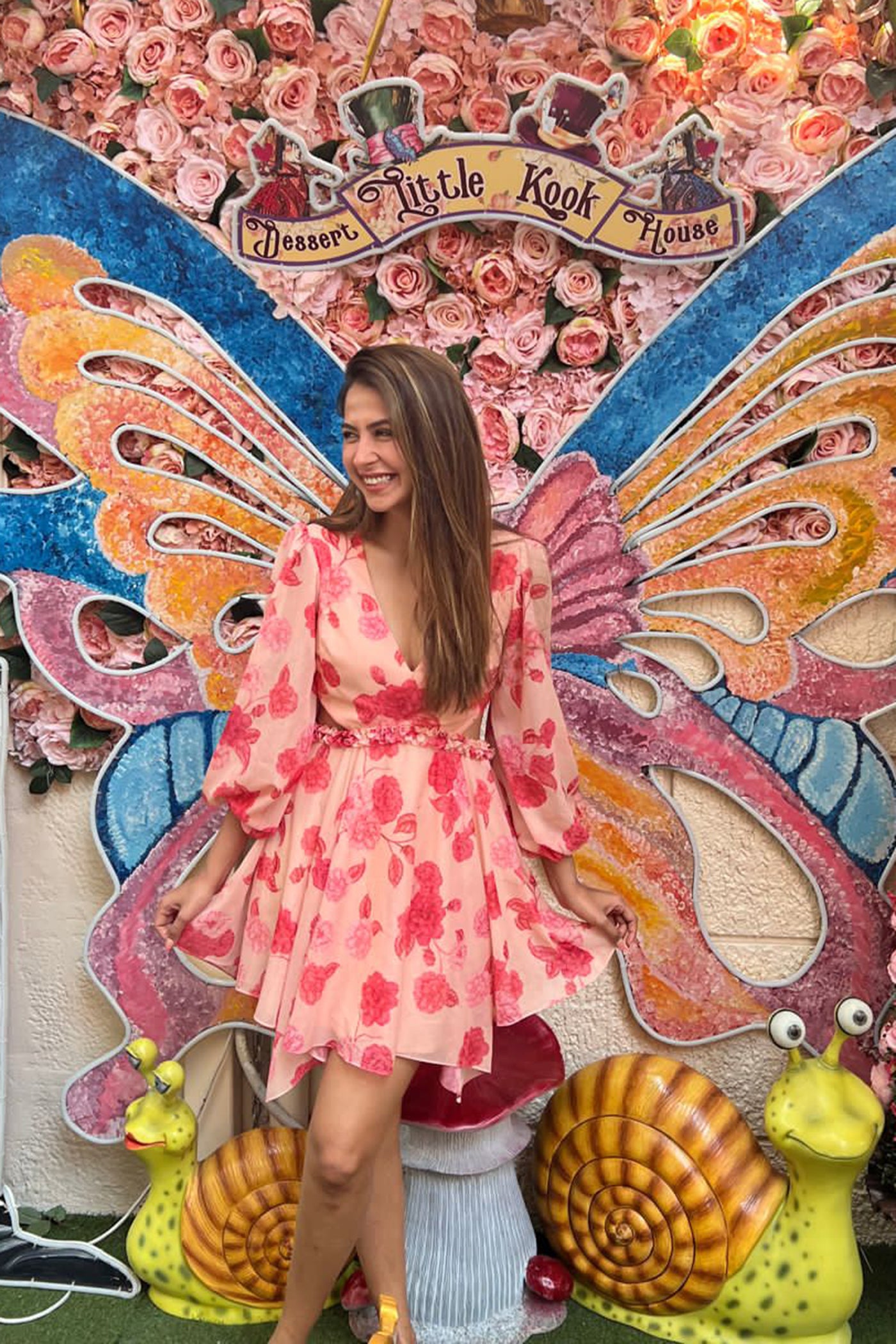 CAMELLIA ASYMMETRIC CUT OUT DRESS