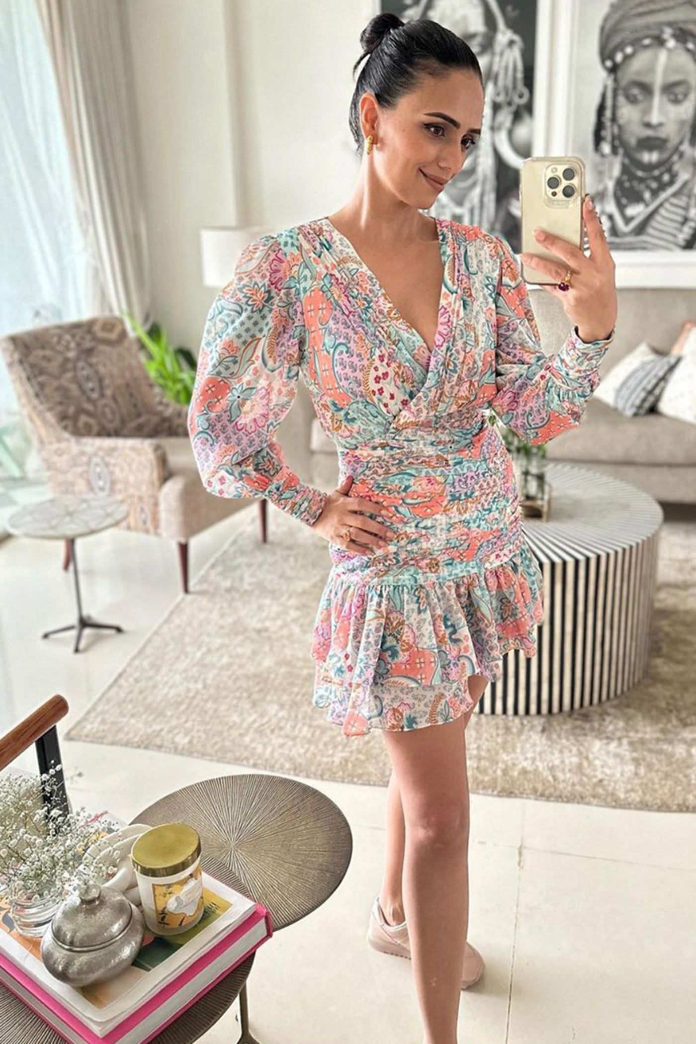 RAKULPREET IN SPRING FLING DRAPED DRESS