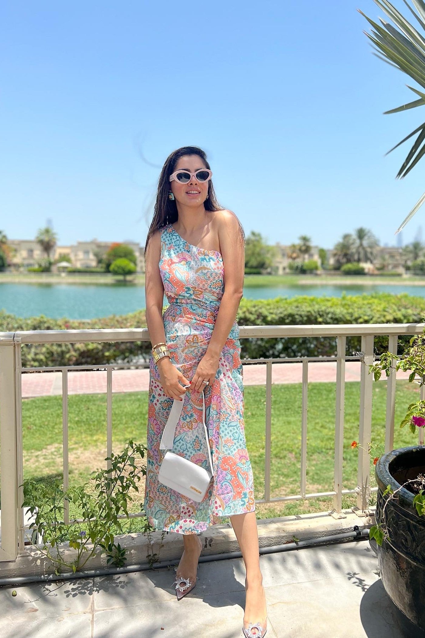 SPRING FLING ONE SHOULDER RUCHED DRESS