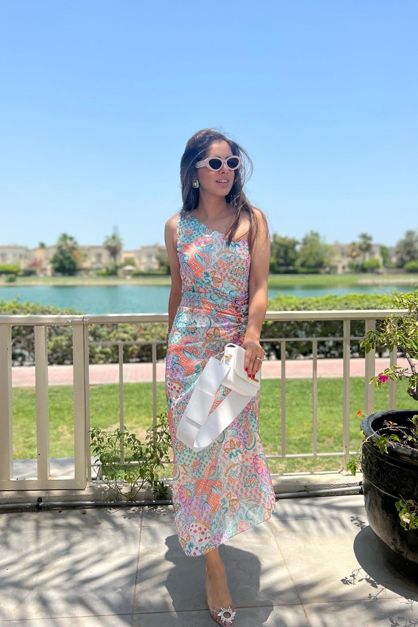 SPRING FLING ONE SHOULDER RUCHED DRESS