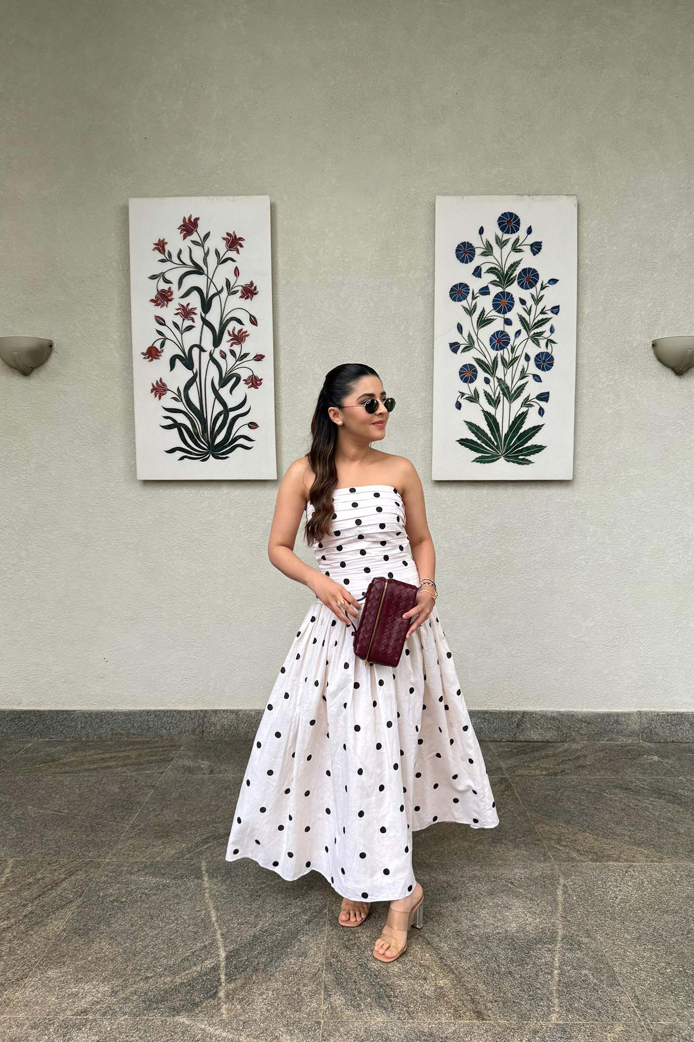 Isha Multani In Leia Strapless Dress