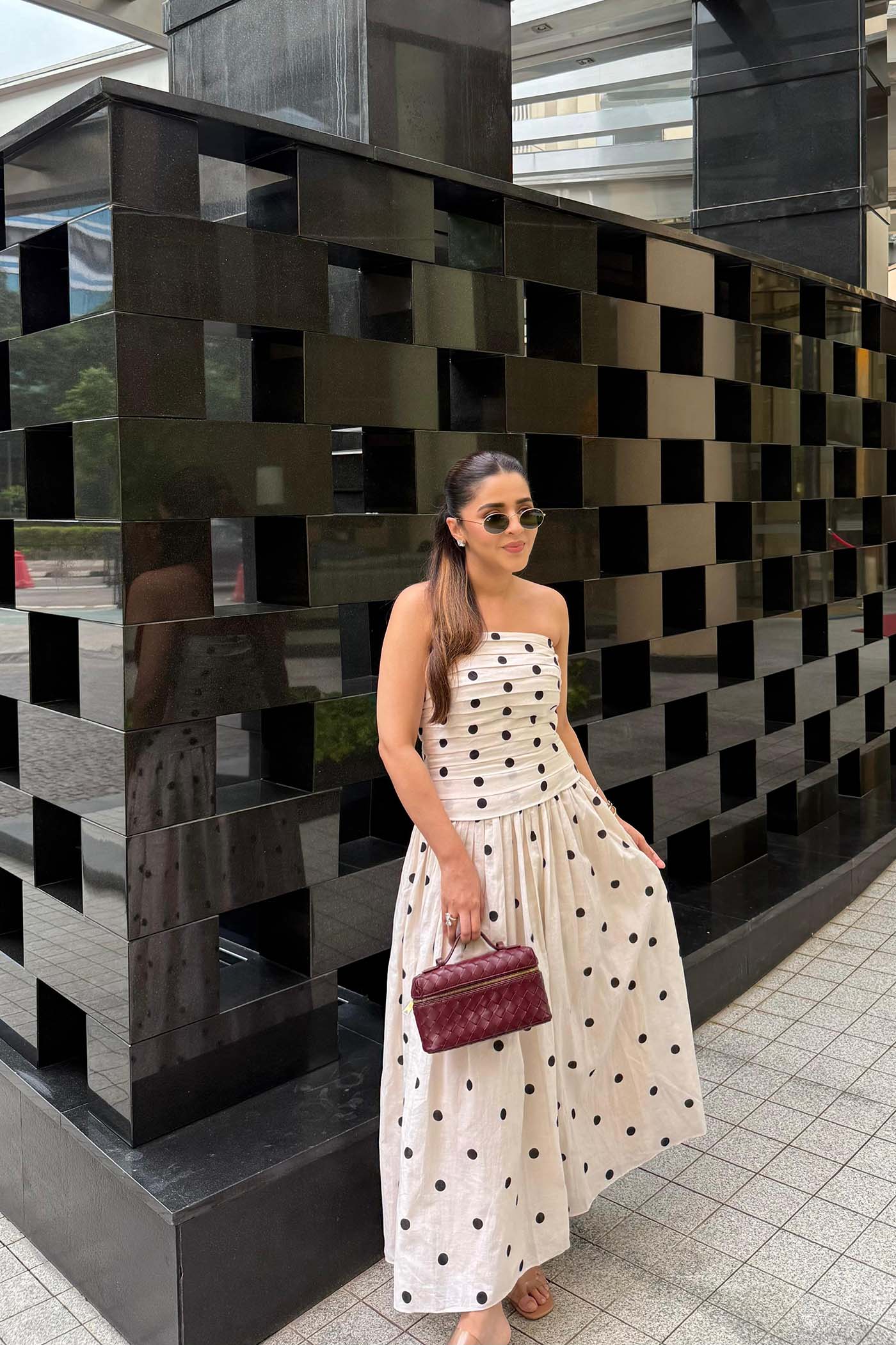 Isha Multani In Leia Strapless Dress