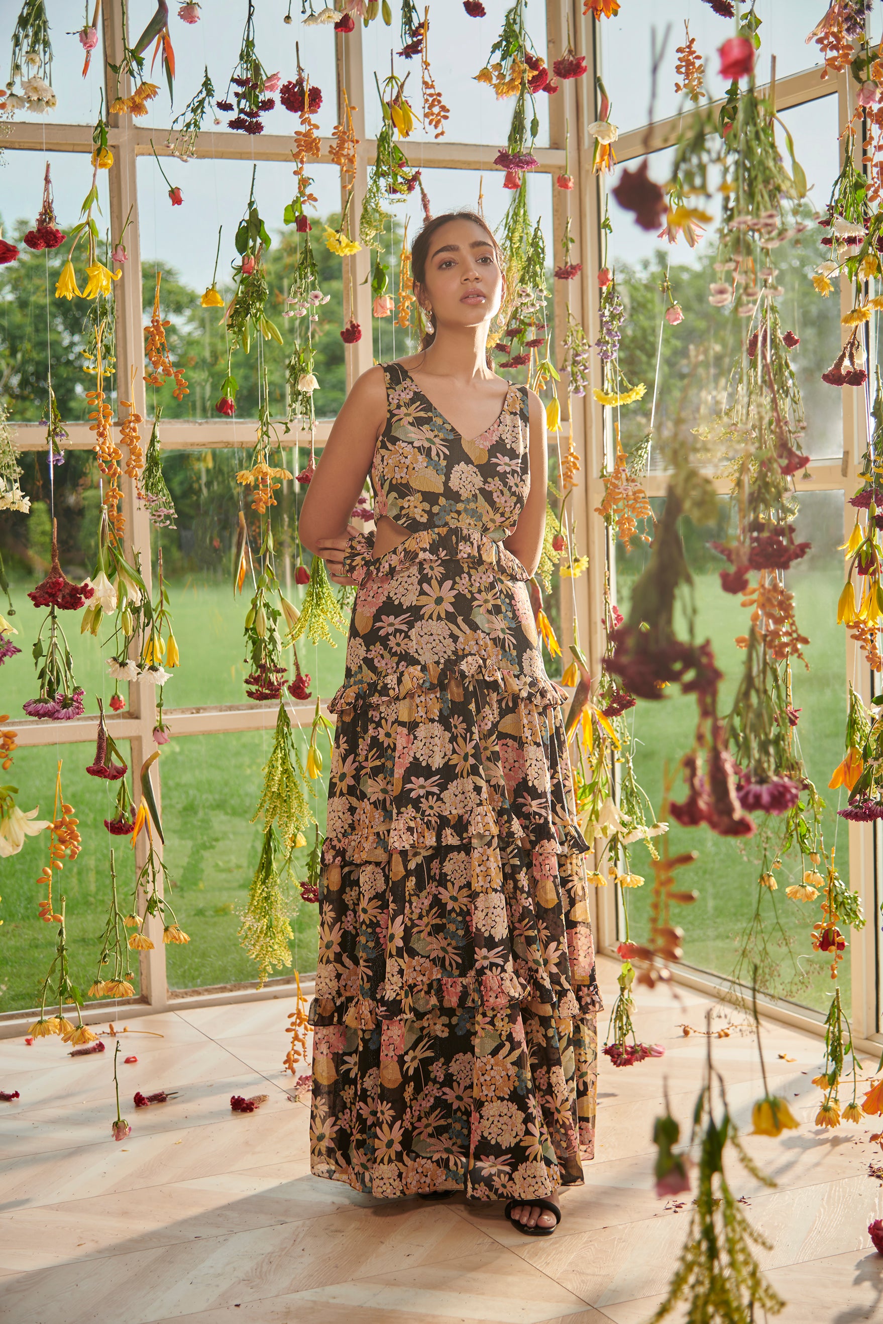 ROSHNI CHOPRA IN MIDNIGHT SUMMER MAXI DRESS