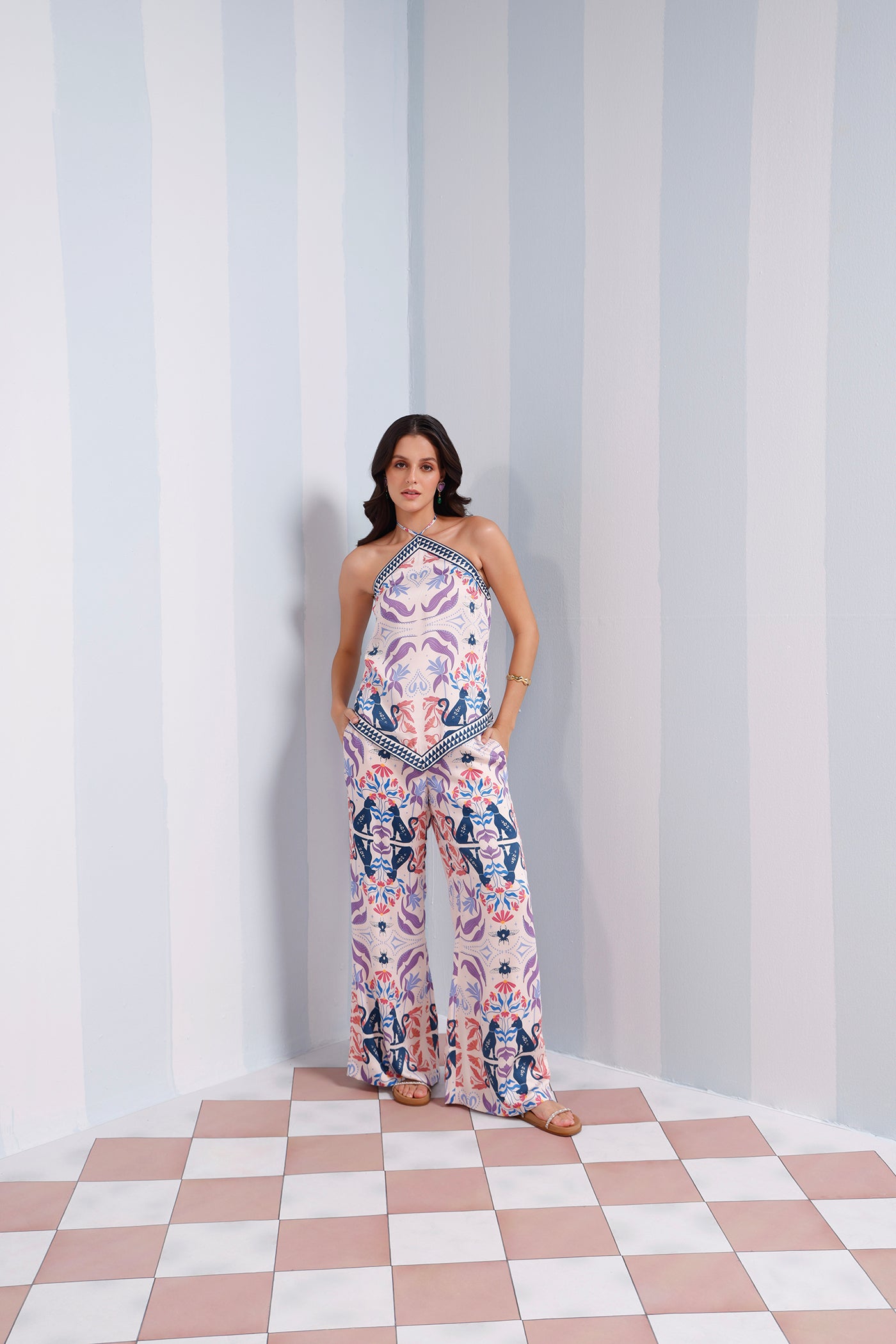 Paloma Tiger Pant Set