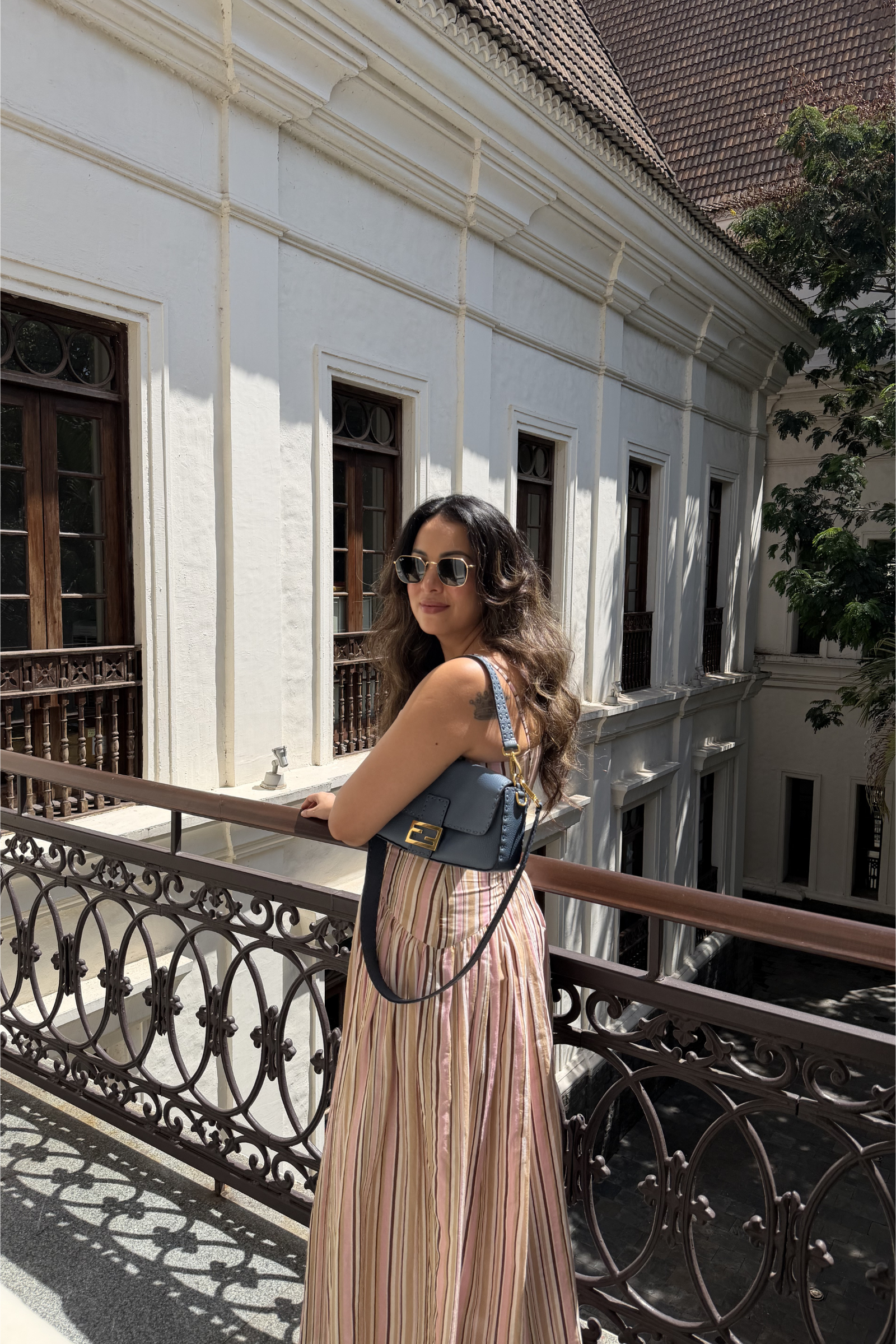 Malvika Rallan in Sora Stripe Sundress