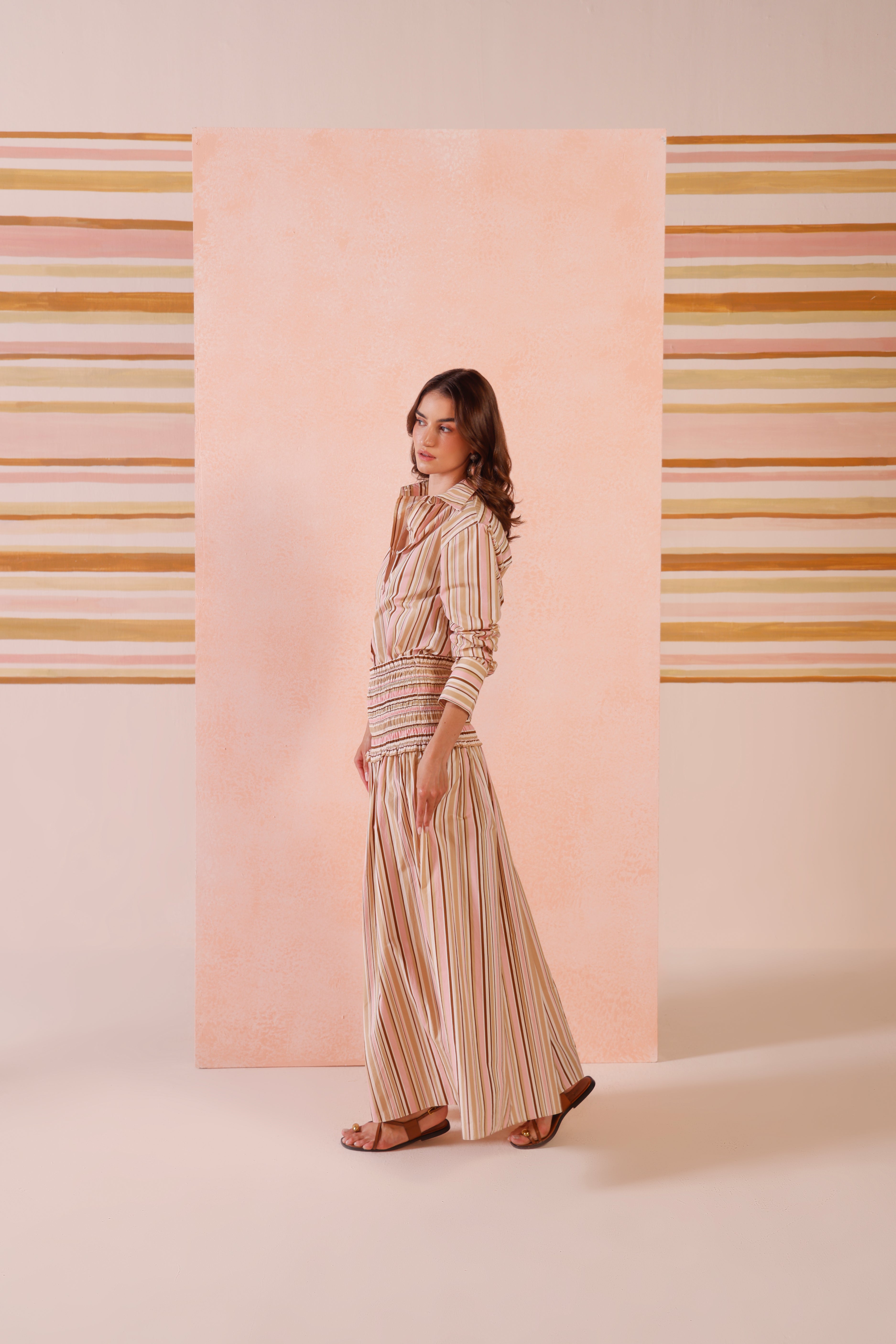 Sora Stripe Shirt Set