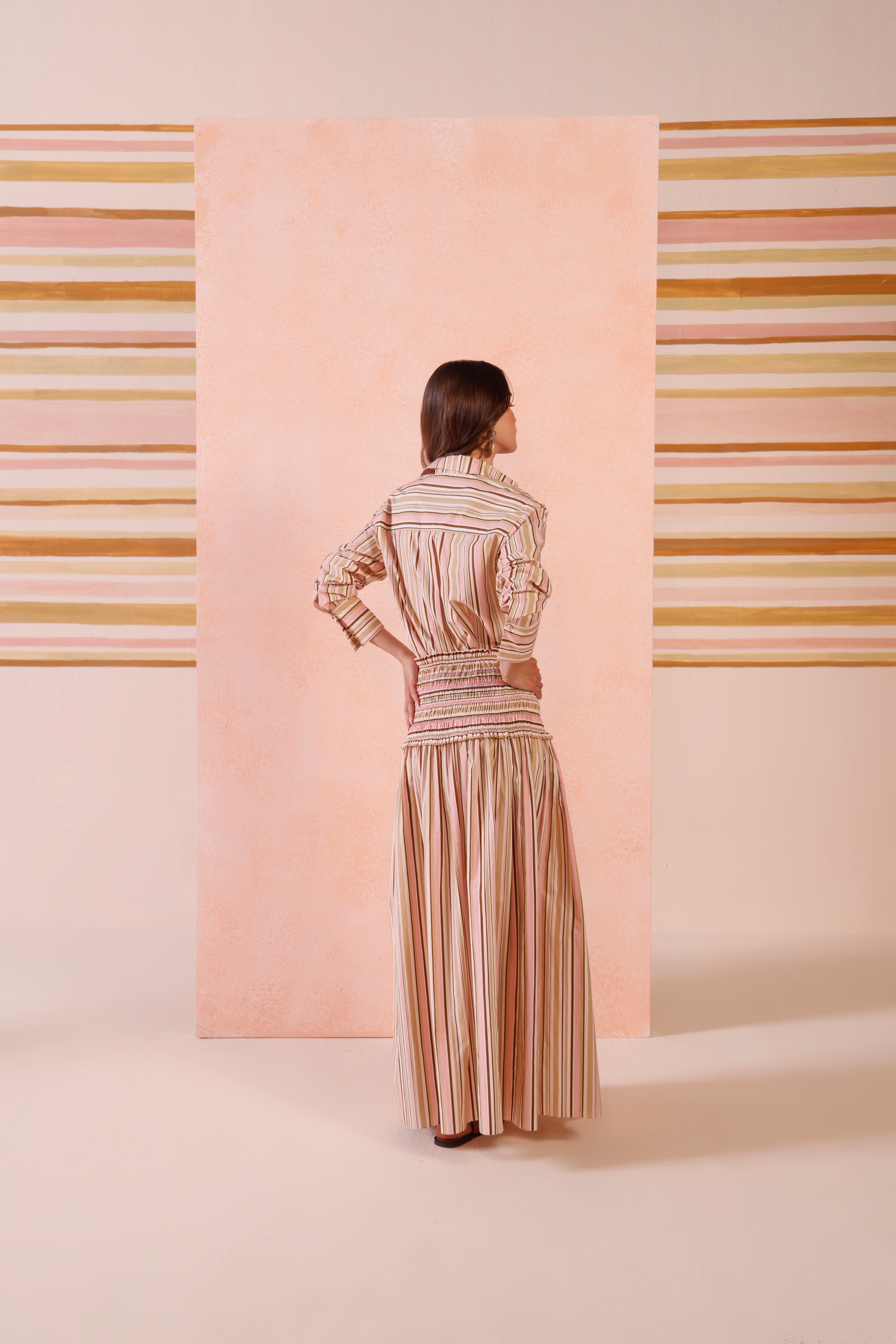 Sora Stripe Shirt Set