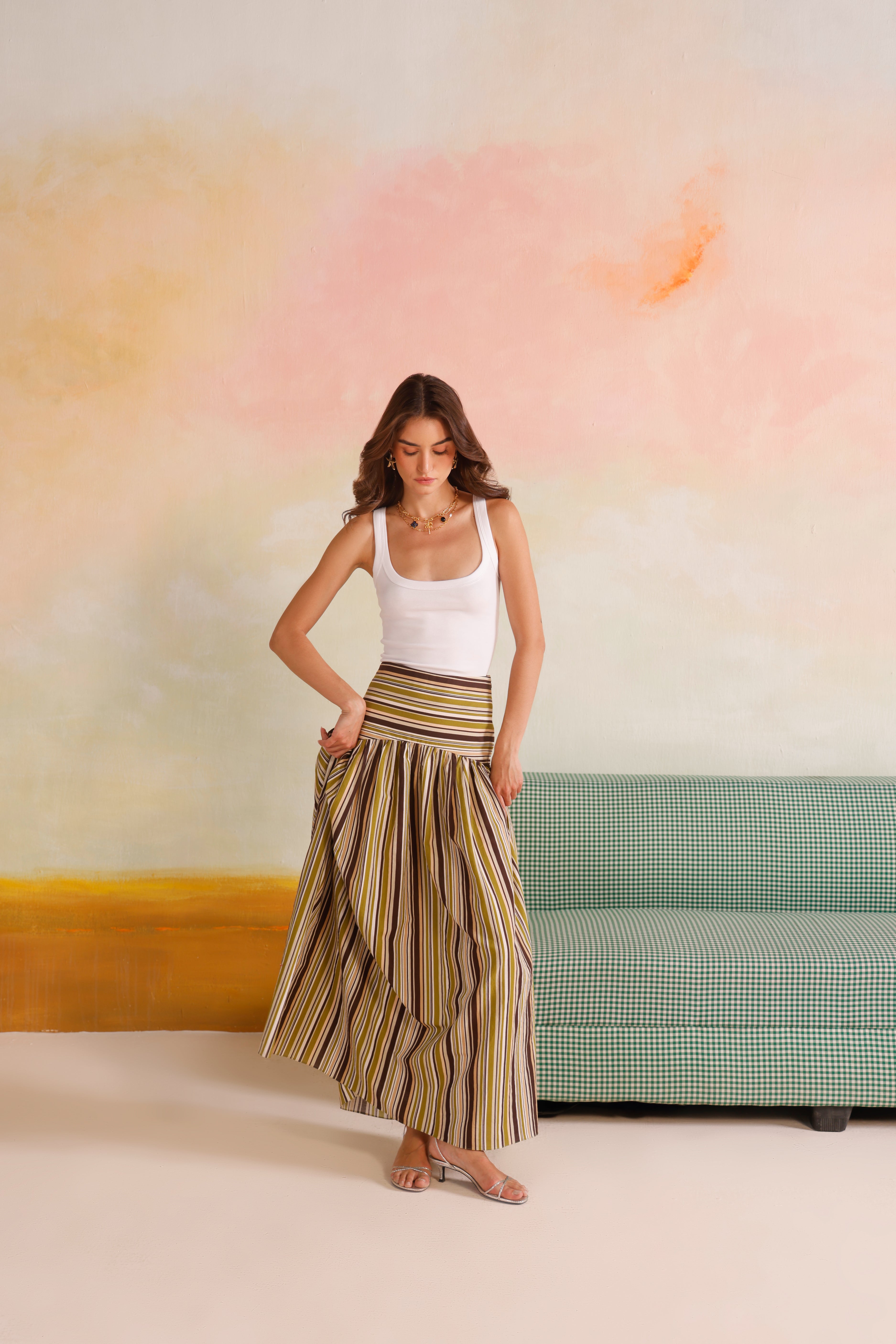 Dune Stripe Skirt