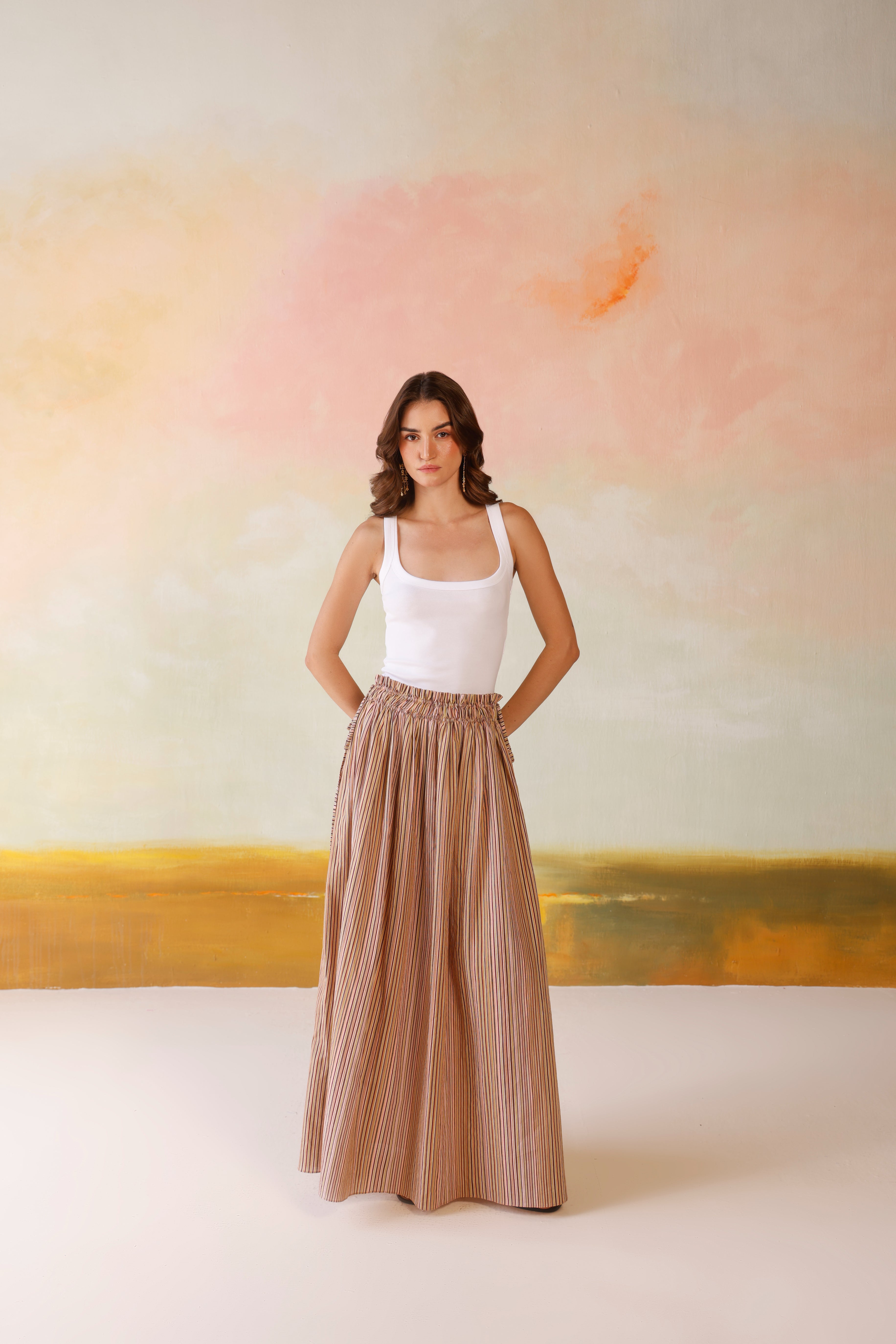 Aira Stripe Maxi Skirt