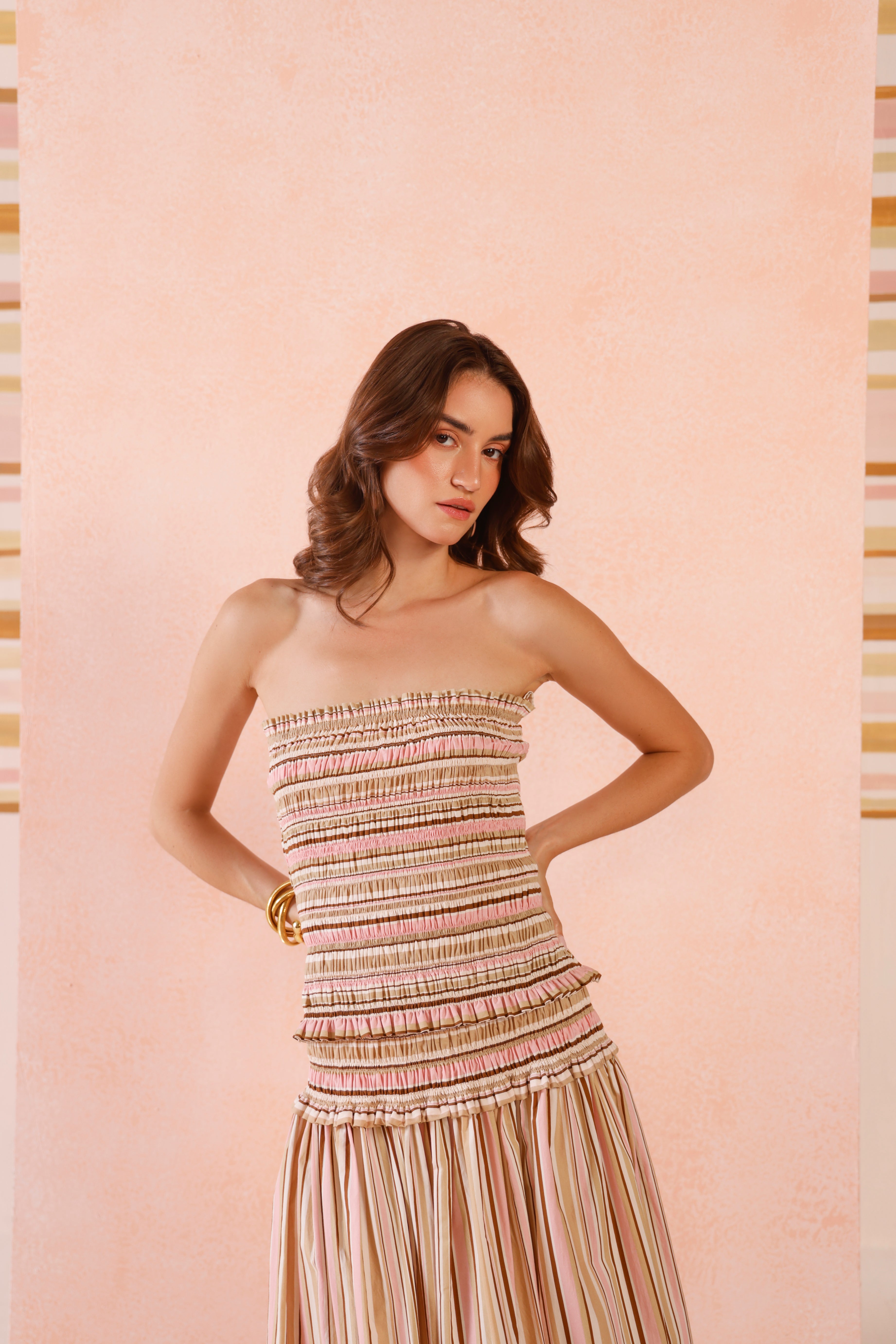 Sora Stripe Smocked Set