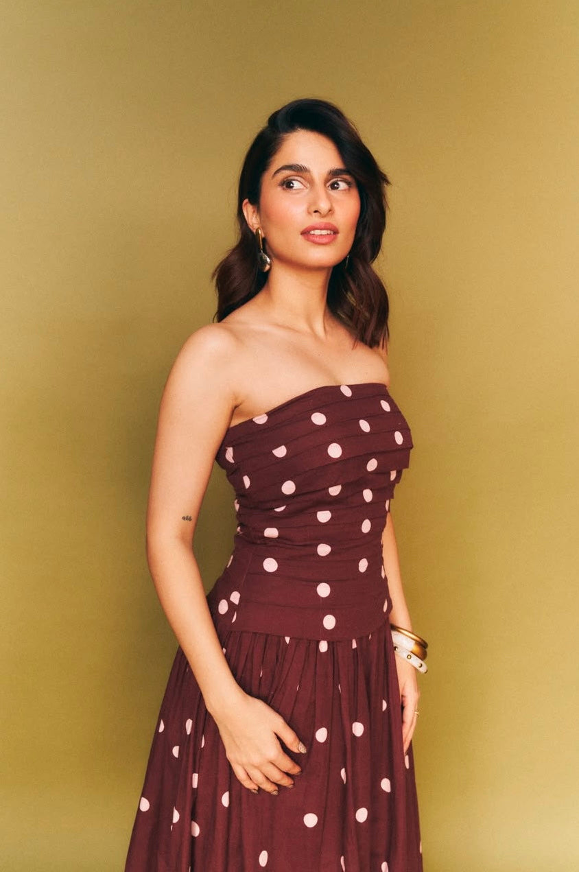 Aisha Ahmed in Phoebe Strapless Dress